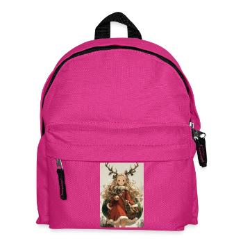 Elf Deer Christmas - Kids' Backpack - fuchsia - Front