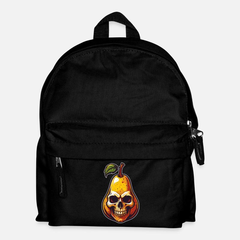 Birnen Skull Comic Style - Kinder Rucksack - Schwarz