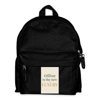 Offline is the New Luxury – Minimal Design - Kids' Backpack - black - Front