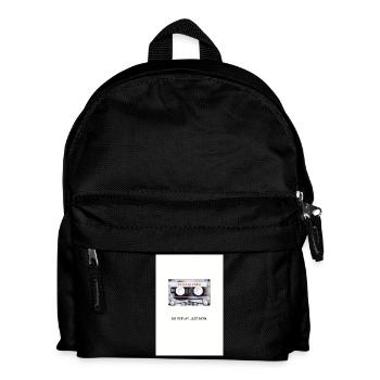 No Replay. Just Now. – Retro Cassette Design - Kinder Rucksack - Schwarz - Vorne