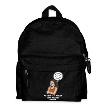 Bloc comme aux échecs – la tête bat la force - Sac à dos Enfant - noir - Devant