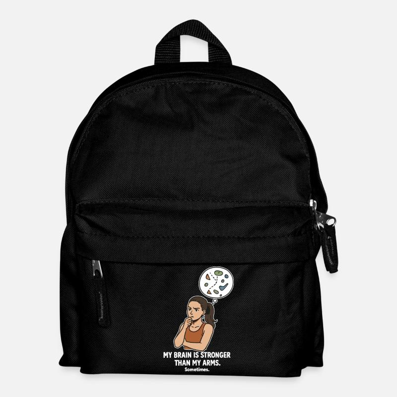 Bouldern wie Schach – Kopf schlägt Kraft - Kinder Rucksack - Schwarz