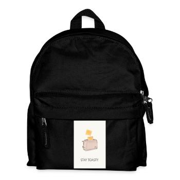 Stay Toasty – funny kitchen saying - Kids' Backpack - black - Front