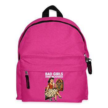 50s Pin-Up: Bad Girls Drink Milkshakes Rockabilly - Kids' Backpack - fuchsia - Front