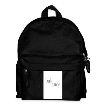 Balance Typografie Design mit Lautschrift - Kinder Rucksack - Schwarz - Vorne