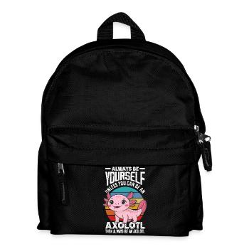 Cute Axolotl Kawaii Axolotl Lover - Kids' Backpack - black - Front