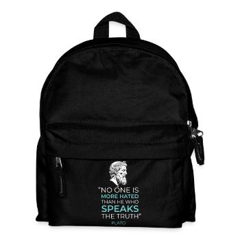 Greek Philosophy Plato Quote Truth - Kids' Backpack - black - Front