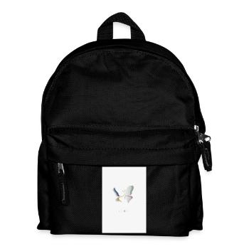 Leichtigkeit Schmetterling minimalistisches Design - Kinder Rucksack - Schwarz - Vorne