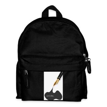 Let it flow Creativity Motivation Writing - Kids' Backpack - black - Front