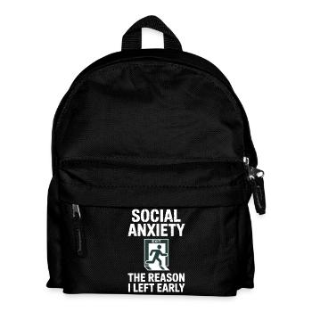 Humour pour introvertis : convivialité amusante - Sac à dos Enfant - noir - Devant