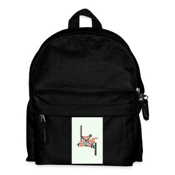Continuer d’avancer Typographie minimale - Sac à dos Enfant - noir - Devant