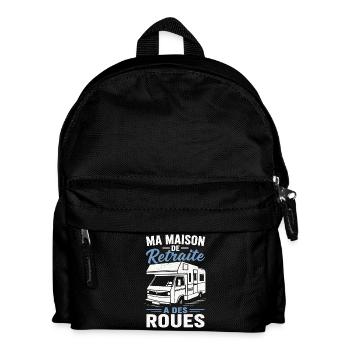 Retraite Camping Car Humour Vanlife Liberté - Sac à dos Enfant - noir - Devant
