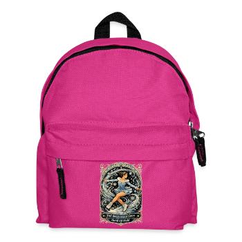 Eiskunstlauf Jugendstil Shirt: Stand Up - Kinder Rucksack - Fuchsia - Vorne