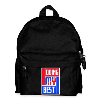 Doing My Best Lustig Ehrlich Motivational Spruch - Kinder Rucksack - Schwarz - Vorne