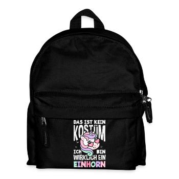 Kein Kostüm Bin Wirklich Ein Einhorn Fasching - Kinder Rucksack - Schwarz - Vorne