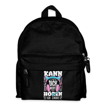 Kann Dich Nicht Hören Ich Zocke Gamer Girl - Kinder Rucksack - Schwarz - Vorne