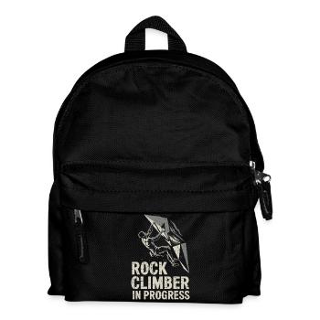 Rock Face Climber Under Construction - Kids' Backpack - black - Front