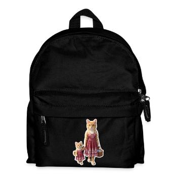 Ginger Cat Mom & Kitten Matching Dress | Whimsical - Sac à dos Enfant - noir - Devant