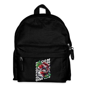 Poisson Koi Style Zen Pelucheux - Sac à dos Enfant - noir - Devant