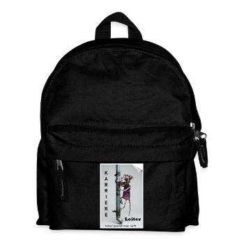 Karriereleiter Ratte Karikatur - Kinder Rucksack - Schwarz - Vorne
