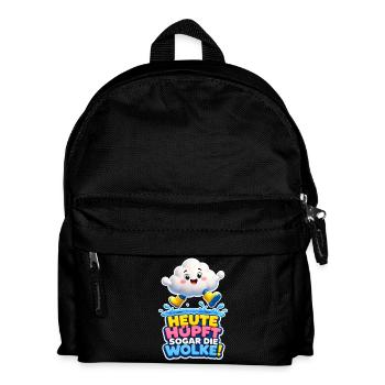 Cloud Jumps Today Even the Cloud Rain Humor - Kids' Backpack - black - Front
