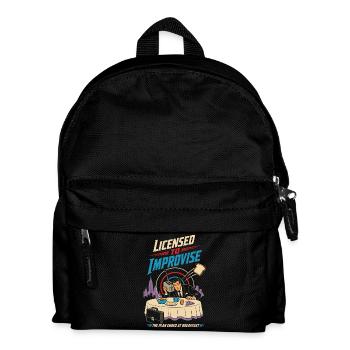 Licensed to Improvise Breakfast Chaos - Kids' Backpack - black - Front