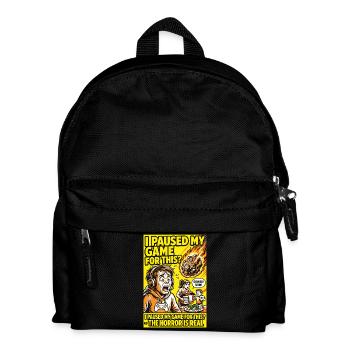 I Paused My Game – Gamer Parents Horror Humor - Kids' Backpack - black - Front