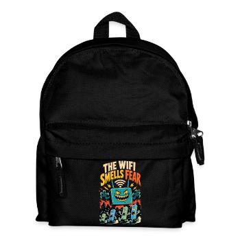 The WiFi Feels Fear – WLAN-Horror - Kinder Rucksack - Schwarz - Vorne