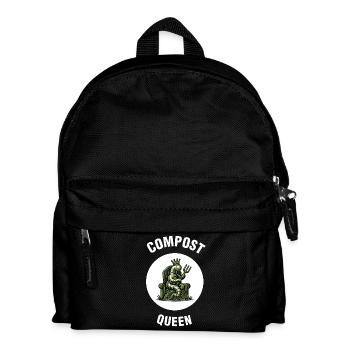 Compost Queen Regenwurm-Garten - Kinder Rucksack - Schwarz - Vorne