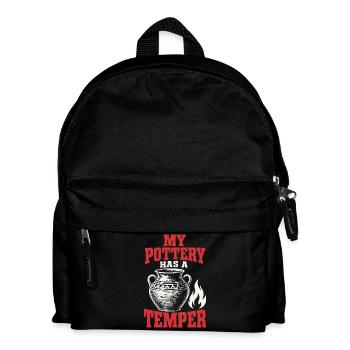 Töpferware hat Temperament - Kinder Rucksack - Schwarz - Vorne