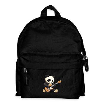 Cool panda guitarist and rocker - Kids' Backpack - black - Front