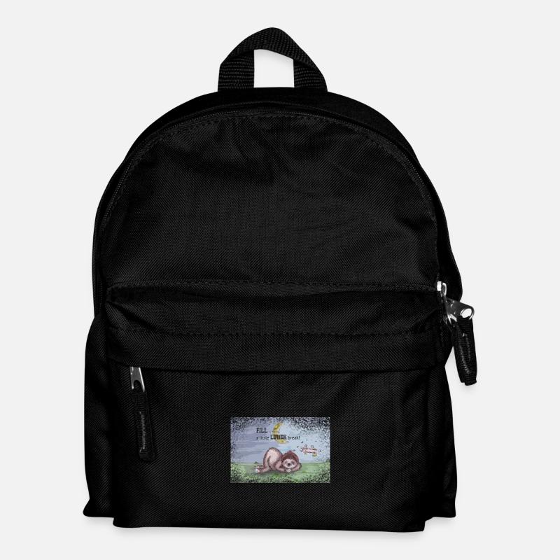 Fill is having a littl LUNCH break - Kinder Rucksack - Schwarz