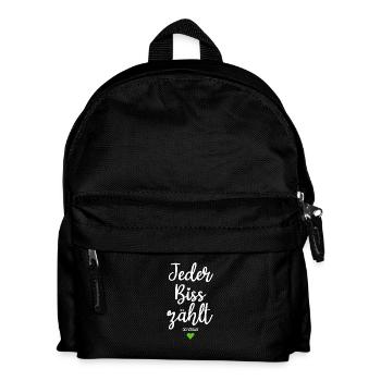 Veganer Jeder Biss Zählt Ich Liebe Tiere Go Vegan - Kinder Rucksack - Schwarz - Vorne