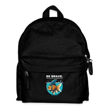 Courage Courage Poisson rouge Requin Motivation Soyez fort - Sac à dos Enfant - noir - Devant