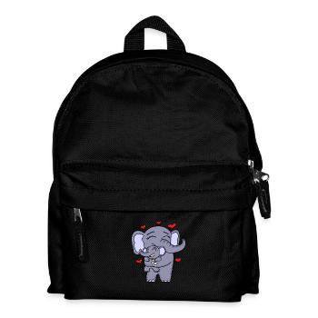 Elephant family cute - Kids' Backpack - black - Front