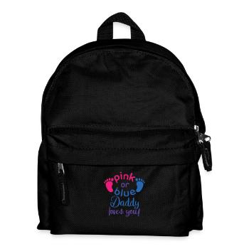 Papa rose ou bleu t’aime, cadeau de révélation de sexe - Sac à dos Enfant - noir - Devant
