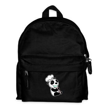 Kochender Baby Panda - Kinder Rucksack - Schwarz - Vorne
