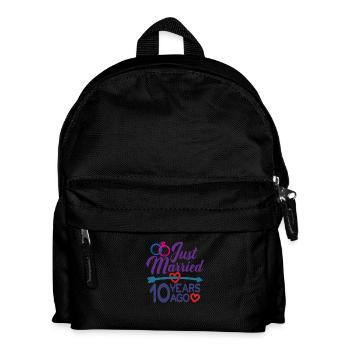 Gerade geheiratet vor 10 Jahren, 10. Hochzeitstag - Kinder Rucksack - Schwarz - Vorne