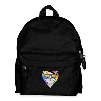 Chat LGBT Japonais Bobtail Rainbow - Sac à dos Enfant - noir - Devant