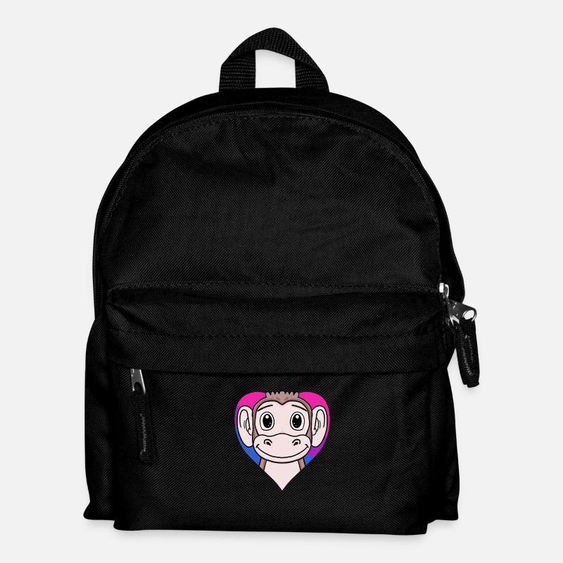 Bisexuell Affe Geschenk - Kinder Rucksack - Schwarz