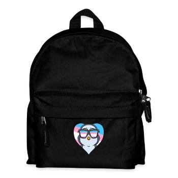 Transgender Transsexuell Pinguin Geschenk - Kinder Rucksack - Schwarz - Vorne