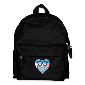 Transgender Transsexuell Nashorn Geschenk - Kinder Rucksack - Schwarz - Vorne