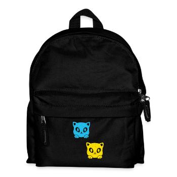 Chats Rétro des années 80 Ukraine Vintage Bien-être animal Chat - Sac à dos Enfant - noir - Devant