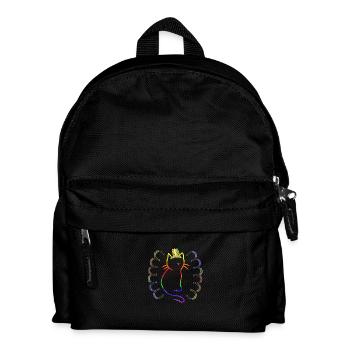 Retro Katze Katzen Vintage 80er 90er Schamane - Kinder Rucksack - Schwarz - Vorne