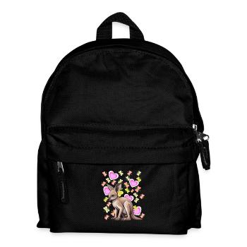 Känguru Kinder Australie Zoo Zootiere - Kinder Rucksack - Schwarz - Vorne