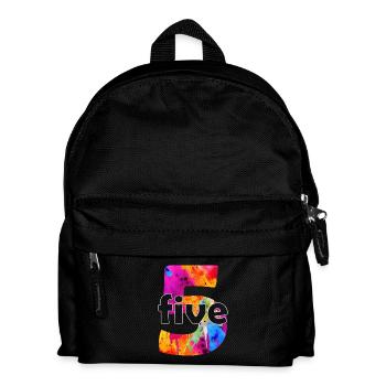 FIVE 5 YEAR BOY 5TH BIRTHDAY - Kids' Backpack - black - Front