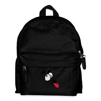 Funny Comic Face Cool Tongue Stick Out - Kids' Backpack - black - Front