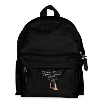 En couple avec mon portable femme - Sac à dos Enfant - noir - Devant
