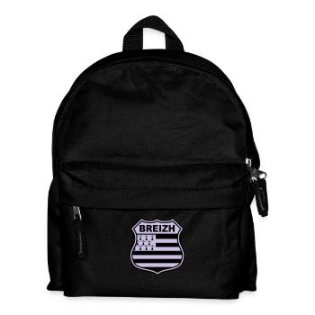 breizh Bretagne - Kinder Rucksack - Schwarz - Vorne