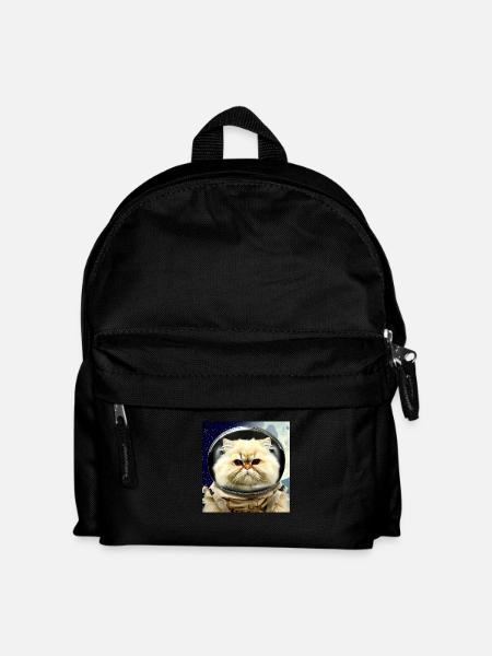 Persian cat Negan as an astronaut - Kids' Backpack - black